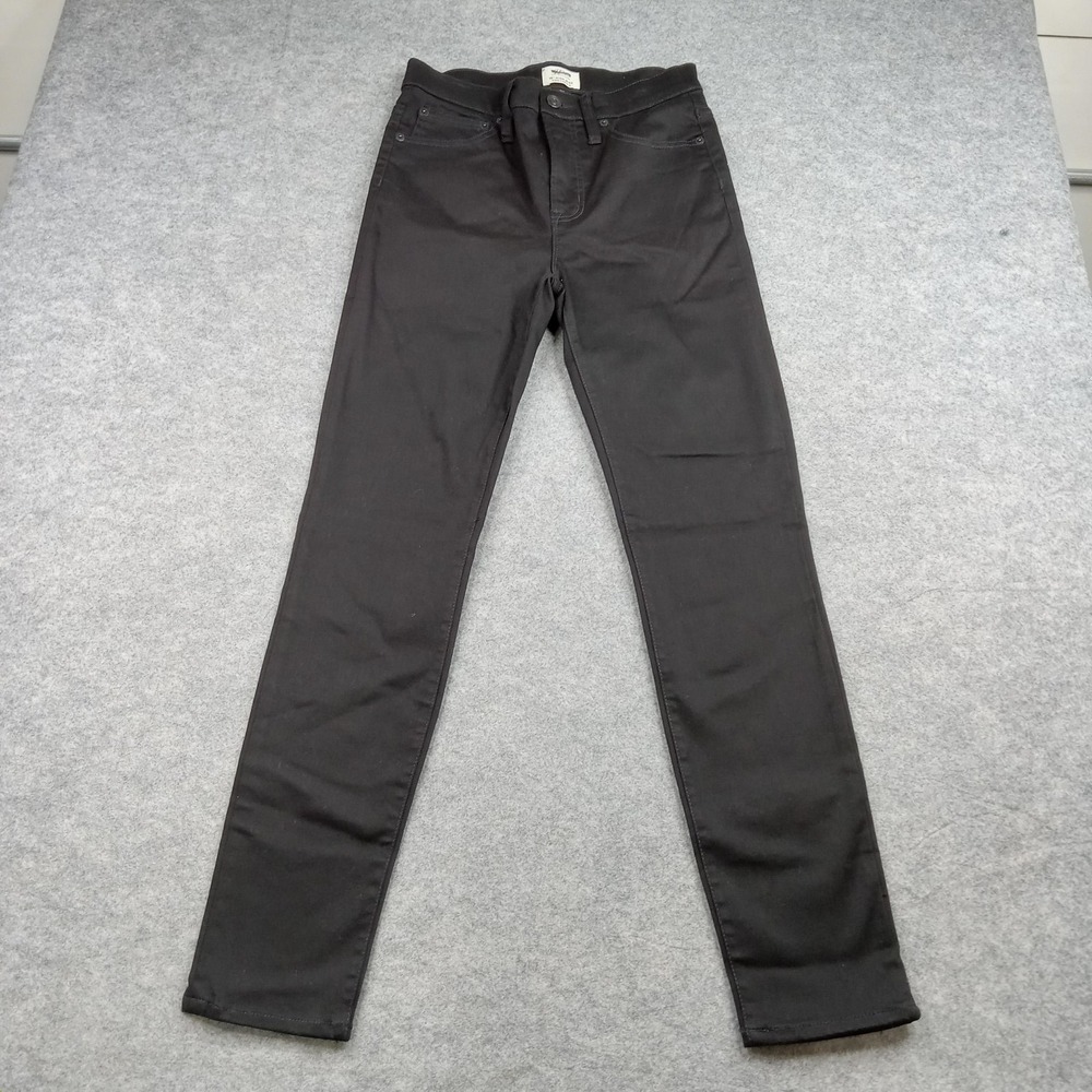 J Crew Jeans Womens 26 Black 10 Inch High Rise Toothpick Skinny Stretch Denim